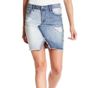 Adorn High Waist Denim Skirt